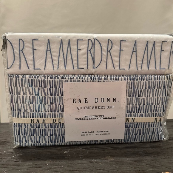 Rae Dunn Farmhouse Home Decor Bedroom Dreamer Queen Sheet Pillowcases - Picture 1 of 1